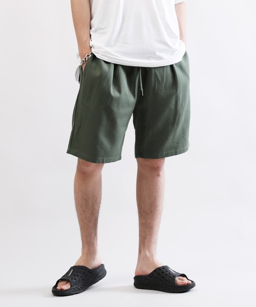Lulu ＆ Arnie（るるあんどあーにー）の「ビストロ シェフパンツ コットン イージー ショートパンツ ユニセックス -bistro chef work short pants -（その他パンツ・メンズ・ブラック/オリーブ/ベージュ/ホワイト/ネイビー・LARGE/MEDIUM/X-LARGE）」の14枚目の写真