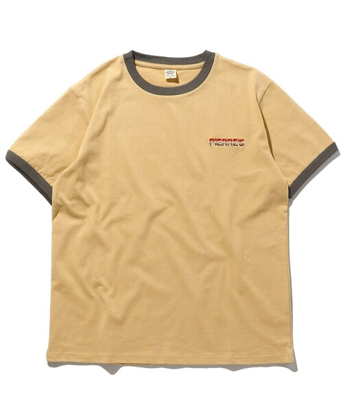 FREAK'S STORE（フリークスストア）の「WEB限定 US SHOP SIGN バックプリントリンガーTシャツ/トリムTシャツ（Tシャツ/カットソー・メンズ・オフホワイト/レモンイエロー・LARGE/X-LARGE/MEDIUM）」の4枚目の写真