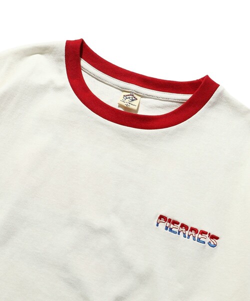 FREAK'S STORE（フリークスストア）の「WEB限定 US SHOP SIGN バックプリントリンガーTシャツ/トリムTシャツ（Tシャツ/カットソー・メンズ・オフホワイト/レモンイエロー・LARGE/X-LARGE/MEDIUM）」の8枚目の写真