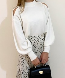 SNIDEL | コールドショルダーニットプルオーバー(ニット/セーター)