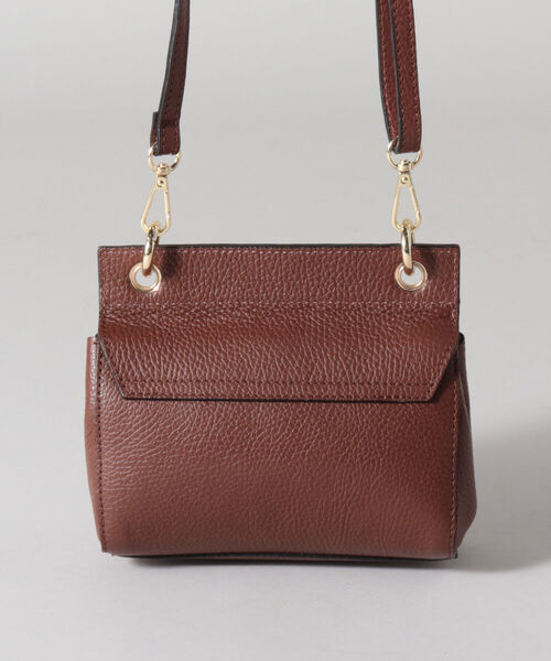 AULENTTI（オウレンティ）の「【AULENTTI/オーレンティ】ひねり金具フラップミニポシェット（ショルダーバッグ・レディース・ブラウン/ブラック・FREE）」の12枚目の写真