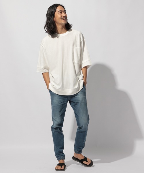 BAYFLOW(ベイフロー)の「ナシジハーフスリーブTEE(Tシャツ/カットソー・メンズ・チャコール/ライトブルー/ホワイト・SMALL/MEDIUM/LARGE)」の6枚目の写真