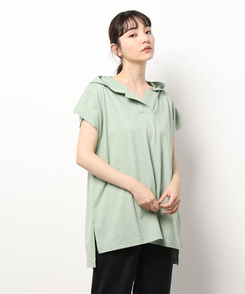 LIPSTAR(リップスター)の「タックショルダービックパーカー(Tシャツ/カットソー・レディース・グリーン・M)」の1枚目の写真