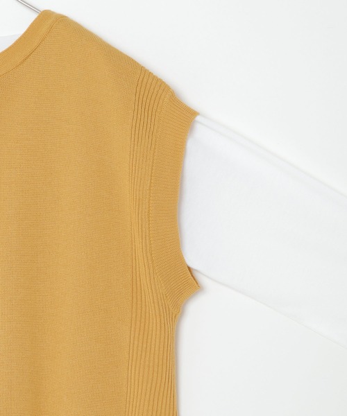 ikka（イッカ）の「ニットベストアンサンブル21AW（アンサンブル・レディース・ブラック/ベージュ/イエロー・M/L）」の8枚目の写真