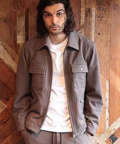 RATTLE TRAP（ラトルトラップ）の「【セットアップ対応】エアリーフラノCPOブルゾン（ブルゾン・メンズ・ブラック/ブラウン/グレイッシュベージュ/チャコール・LL/S/M/L）」の4枚目の写真