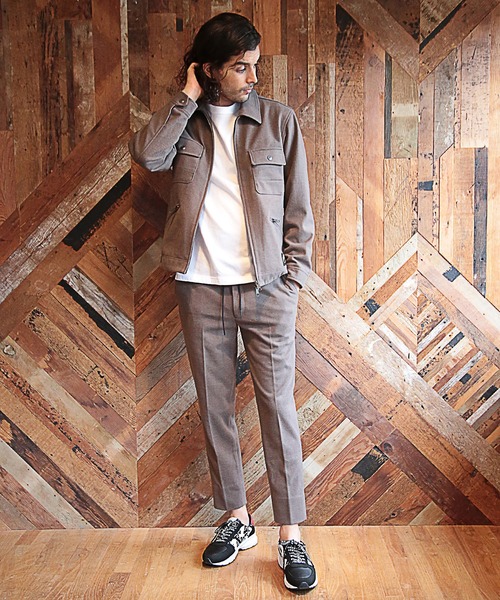 RATTLE TRAP（ラトルトラップ）の「【セットアップ対応】エアリーフラノCPOブルゾン（ブルゾン・メンズ・ブラック/ブラウン/グレイッシュベージュ/チャコール・LL/S/M/L）」の14枚目の写真