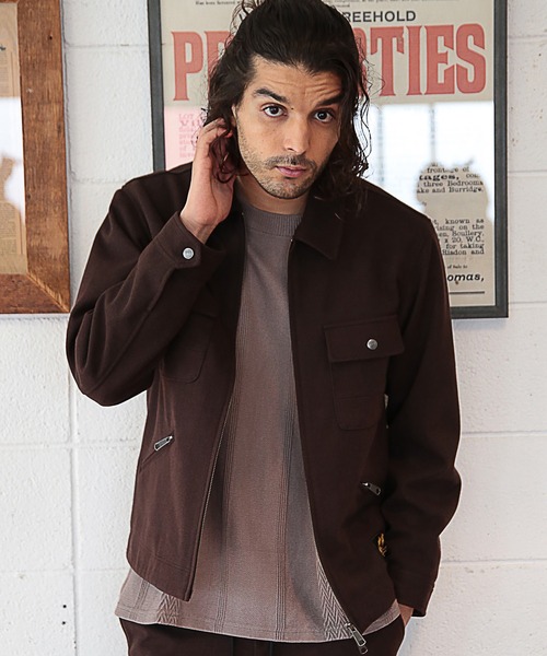 RATTLE TRAP（ラトルトラップ）の「【セットアップ対応】エアリーフラノCPOブルゾン（ブルゾン・メンズ・ブラック/ブラウン/グレイッシュベージュ/チャコール・LL/S/M/L）」の17枚目の写真