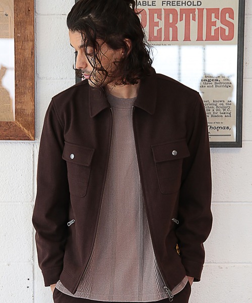 RATTLE TRAP（ラトルトラップ）の「【セットアップ対応】エアリーフラノCPOブルゾン（ブルゾン・メンズ・ブラック/ブラウン/グレイッシュベージュ/チャコール・LL/S/M/L）」の20枚目の写真