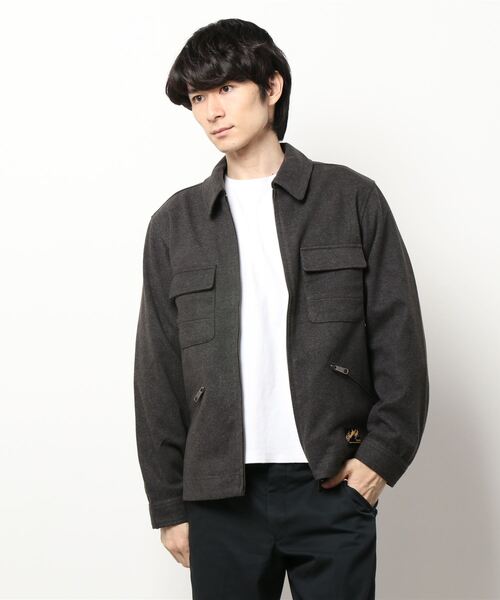 RATTLE TRAP（ラトルトラップ）の「【セットアップ対応】エアリーフラノCPOブルゾン（ブルゾン・メンズ・ブラック/ブラウン/グレイッシュベージュ/チャコール・LL/S/M/L）」の6枚目の写真