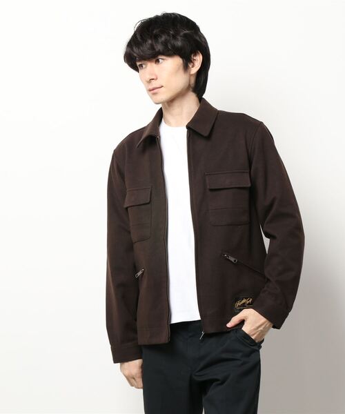 RATTLE TRAP（ラトルトラップ）の「【セットアップ対応】エアリーフラノCPOブルゾン（ブルゾン・メンズ・ブラック/ブラウン/グレイッシュベージュ/チャコール・LL/S/M/L）」の7枚目の写真