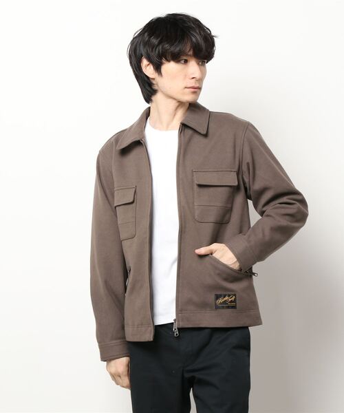 RATTLE TRAP（ラトルトラップ）の「【セットアップ対応】エアリーフラノCPOブルゾン（ブルゾン・メンズ・ブラック/ブラウン/グレイッシュベージュ/チャコール・LL/S/M/L）」の8枚目の写真