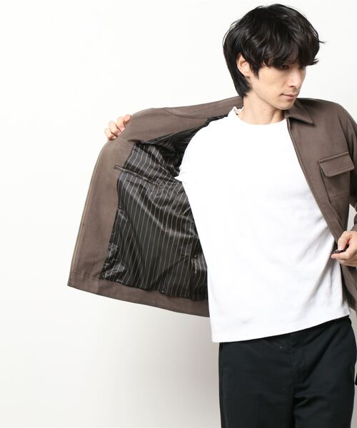 RATTLE TRAP（ラトルトラップ）の「【セットアップ対応】エアリーフラノCPOブルゾン（ブルゾン・メンズ・ブラック/ブラウン/グレイッシュベージュ/チャコール・LL/S/M/L）」の11枚目の写真