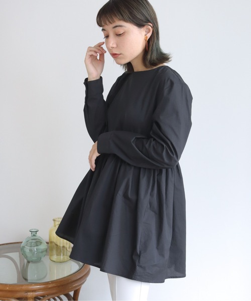 HER CLOSET（ハークローゼット）の「【shemoshelly】ペプラムブラウス（シャツ/ブラウス・レディース・ホワイト/ブラック/ブラウン/グレイッシュベージュ・M）」の13枚目の写真