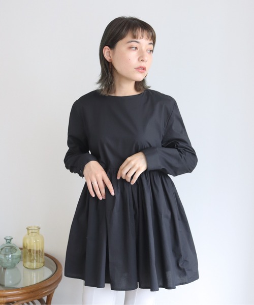 HER CLOSET（ハークローゼット）の「【shemoshelly】ペプラムブラウス（シャツ/ブラウス・レディース・ホワイト/ブラック/ブラウン/グレイッシュベージュ・M）」の12枚目の写真