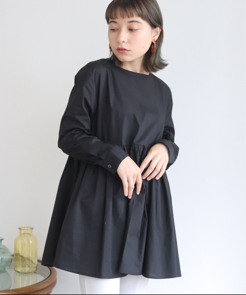 HER CLOSET（ハークローゼット）の「【shemoshelly】ペプラムブラウス（シャツ/ブラウス・レディース・ホワイト/ブラック/ブラウン/グレイッシュベージュ・M）」の10枚目の写真