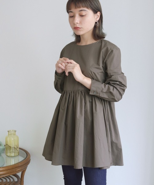 HER CLOSET（ハークローゼット）の「【shemoshelly】ペプラムブラウス（シャツ/ブラウス・レディース・ホワイト/ブラック/ブラウン/グレイッシュベージュ・M）」の15枚目の写真