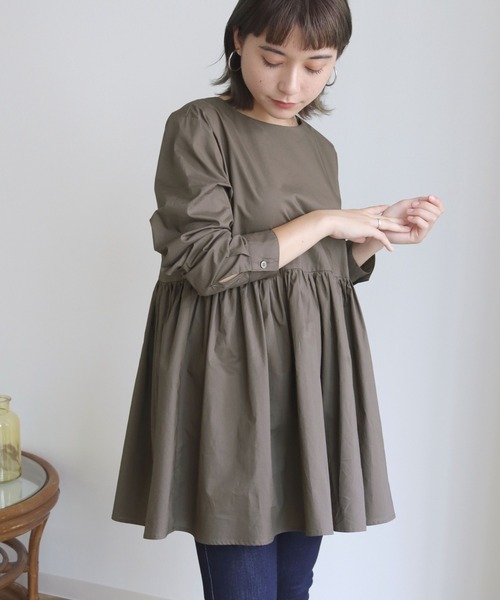 HER CLOSET（ハークローゼット）の「【shemoshelly】ペプラムブラウス（シャツ/ブラウス・レディース・ホワイト/ブラック/ブラウン/グレイッシュベージュ・M）」の18枚目の写真