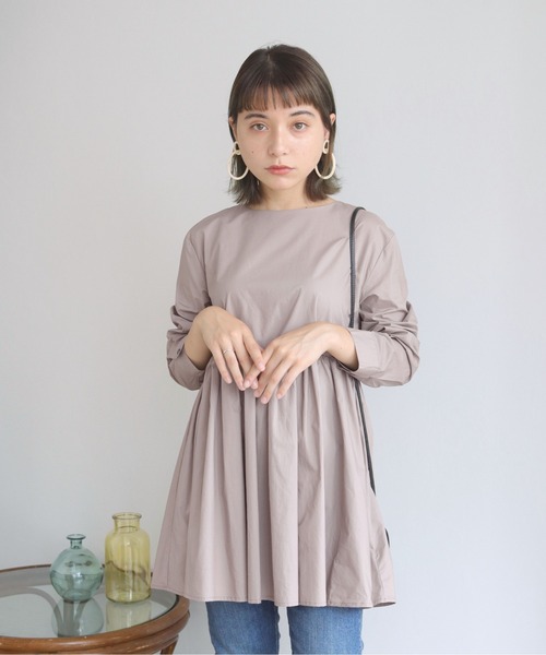 HER CLOSET（ハークローゼット）の「【shemoshelly】ペプラムブラウス（シャツ/ブラウス・レディース・ホワイト/ブラック/ブラウン/グレイッシュベージュ・M）」の20枚目の写真