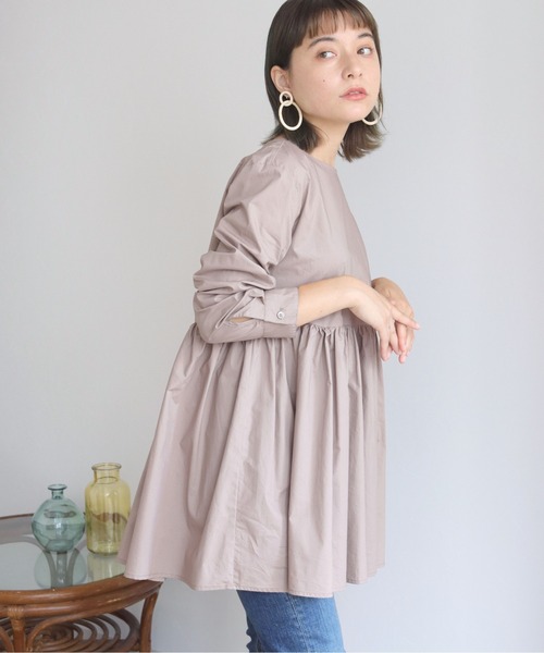 HER CLOSET（ハークローゼット）の「【shemoshelly】ペプラムブラウス（シャツ/ブラウス・レディース・ホワイト/ブラック/ブラウン/グレイッシュベージュ・M）」の21枚目の写真