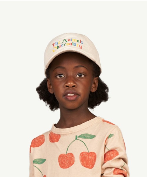 The animals observatory（ジ・アニマルズ・オブザーバトリー）の「The animals observatory / アダルト フロントプリント キャップ（キャップ・キッズ・ネイビー/オフホワイト/モスグリーン・ONE）」の8枚目の写真