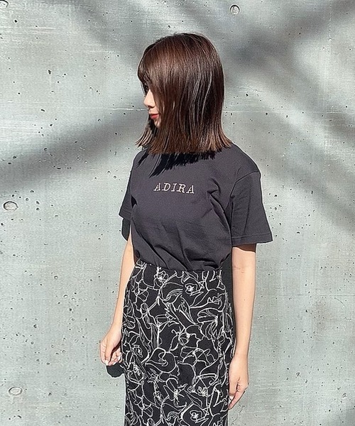 ADIRA（アディラ）の「プックリシシュウT（Tシャツ/カットソー・レディース・ホワイト/スミクロ・SMALL）」の15枚目の写真