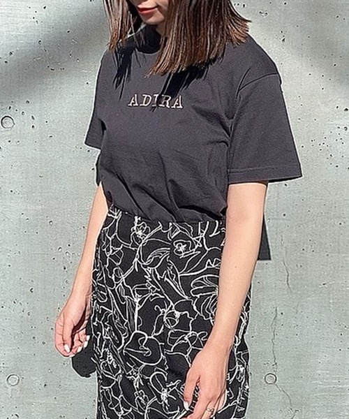 ADIRA（アディラ）の「プックリシシュウT（Tシャツ/カットソー・レディース・ホワイト/スミクロ・SMALL）」の7枚目の写真