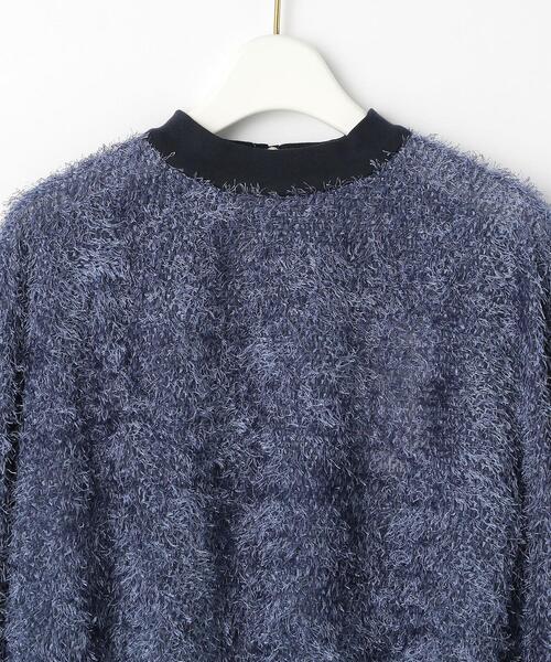 EMMEL REFINES（エメルリファインズ）の「＜EMMEL REFINES（エメル リファインズ）＞EM カットジャカード クルーネックプルオーバー（シャツ/ブラウス・レディース・コバルトブルー/ブラック/ライトグレー・FREE）」の4枚目の写真