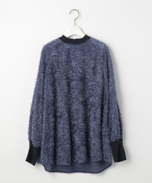 EMMEL REFINES（エメルリファインズ）の「＜EMMEL REFINES（エメル リファインズ）＞EM カットジャカード クルーネックプルオーバー（シャツ/ブラウス・レディース・コバルトブルー/ブラック/ライトグレー・FREE）」の12枚目の写真