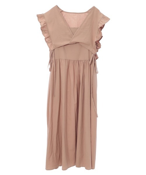 fifth（フィフス）の「ショルダーフリルセットワンピース（ワンピース・レディース・ブラック/ベージュ・MEDIUM）」の8枚目の写真