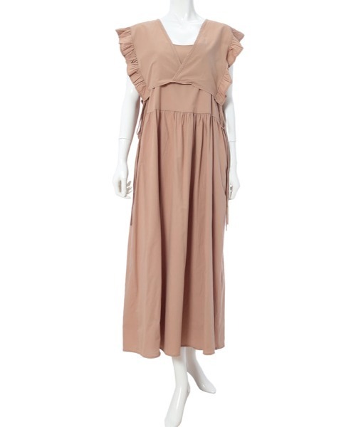 fifth（フィフス）の「ショルダーフリルセットワンピース（ワンピース・レディース・ブラック/ベージュ・MEDIUM）」の5枚目の写真