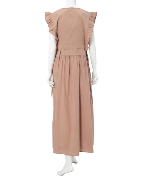 fifth（フィフス）の「ショルダーフリルセットワンピース（ワンピース・レディース・ブラック/ベージュ・MEDIUM）」の4枚目の写真