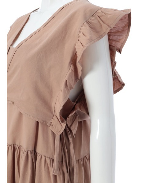 fifth（フィフス）の「ショルダーフリルセットワンピース（ワンピース・レディース・ブラック/ベージュ・MEDIUM）」の12枚目の写真