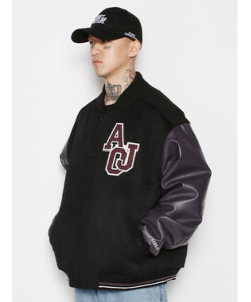 AJOBYAJO(アジョバイアジョ)の「【AJOBYAJO】Oversized Varsiy Stadium Jacket(スタジャン・メンズ・ブラック/ブラウン・L/XL)」の20枚目の写真