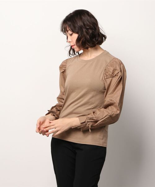 GAP（ギャップ）の「袖異素材コンシャストップス（シャツ/ブラウス・レディース・その他/ホワイト系その他/ブラック系その他/ブルー系その他・S/M/L/XL/XS/XXS）」の8枚目の写真