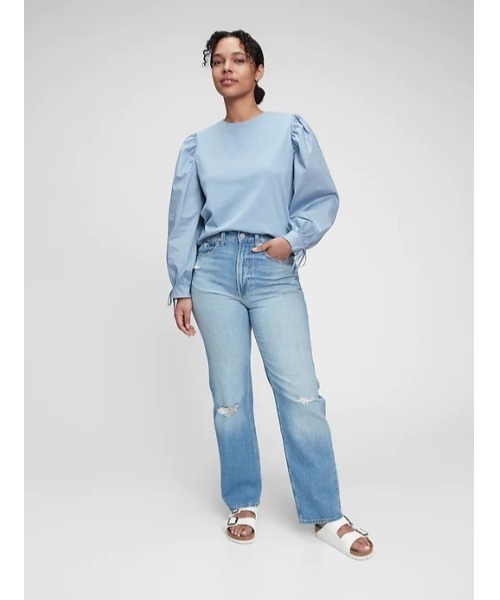 GAP（ギャップ）の「袖異素材コンシャストップス（シャツ/ブラウス・レディース・その他/ホワイト系その他/ブラック系その他/ブルー系その他・S/M/L/XL/XS/XXS）」の16枚目の写真