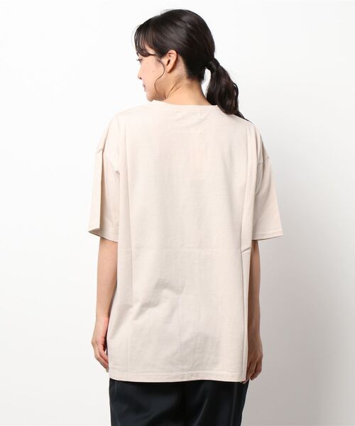 Abahouse Devinette(ドゥヴィネット)の「【Mylanka】《Ola》ロゴTシャツ(Tシャツ/カットソー・レディース・ホワイト/ベージュ/ブラック・フリー)」の4枚目の写真