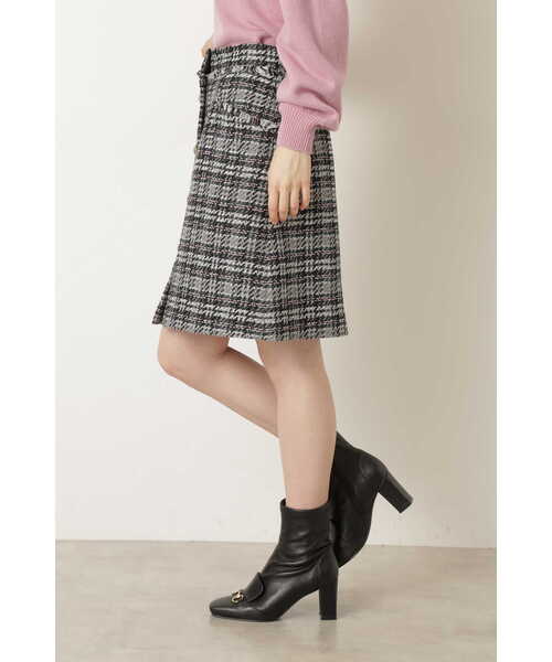 JILL STUART（ジルスチュアート）の「◆ギアツイードミニスカート（スカート・レディース・ピンク/グリーン・2/0/4）」の6枚目の写真