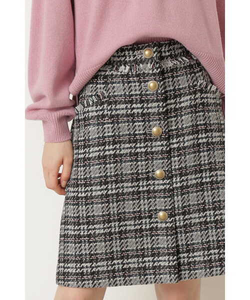 JILL STUART（ジルスチュアート）の「◆ギアツイードミニスカート（スカート・レディース・ピンク/グリーン・2/0/4）」の4枚目の写真