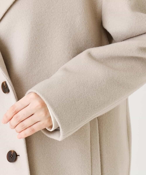 MK MICHEL KLEIN（エムケーミッシェルクラン）の「SUPER100'SウールPコート（ピーコート・レディース・ブラック/グレー系その他/レッド・38）」の18枚目の写真