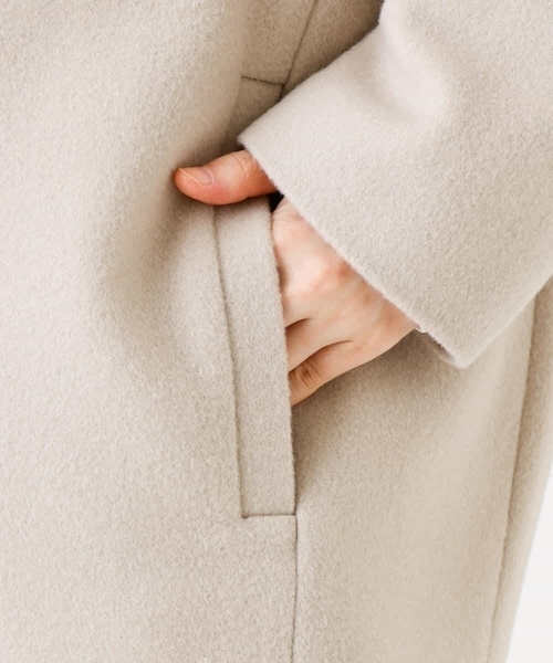 MK MICHEL KLEIN（エムケーミッシェルクラン）の「SUPER100'SウールPコート（ピーコート・レディース・ブラック/グレー系その他/レッド・38）」の19枚目の写真