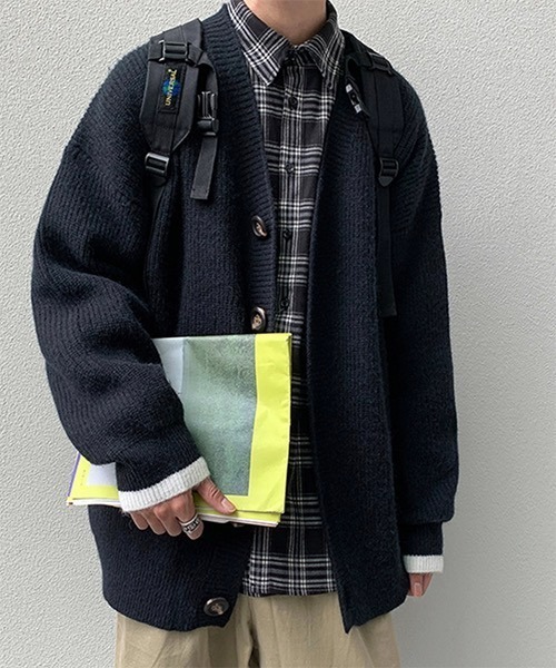 WESTBOY(ウエストボーイ)の「ボリュームスリーブオーバーニットカーディガン WO21W3TP04【WB ORIGINALS】(カーディガン/ボレロ・メンズ・ブルー/ブラック/グレー/ライトブルー・M/L/XL/S)」の18枚目の写真