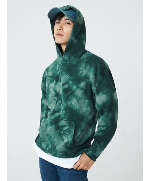 GAP（ギャップ）の「タイダイプルオーバー パーカー (ユニセックス)（パーカー・メンズ・グレー/グリーン/ラベンダー/ブルー・M/S/L/XS/XXS/XL）」の22枚目の写真