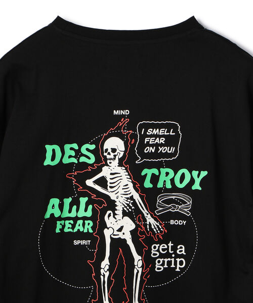 GRIMEY(グライミー)の「GRMY(GRIMEY)/グライミー/Destroy Fear LongSleeve Tee(Tシャツ/カットソー・メンズ・ブラック/ホワイト・MEDIUM/LARGE/X-LARGE)」の13枚目の写真