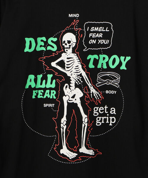 GRIMEY(グライミー)の「GRMY(GRIMEY)/グライミー/Destroy Fear LongSleeve Tee(Tシャツ/カットソー・メンズ・ブラック/ホワイト・MEDIUM/LARGE/X-LARGE)」の15枚目の写真