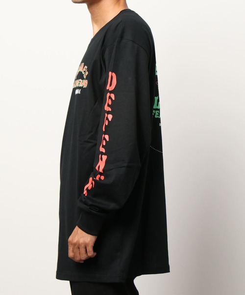 GRIMEY(グライミー)の「GRMY(GRIMEY)/グライミー/Destroy Fear LongSleeve Tee(Tシャツ/カットソー・メンズ・ブラック/ホワイト・MEDIUM/LARGE/X-LARGE)」の5枚目の写真
