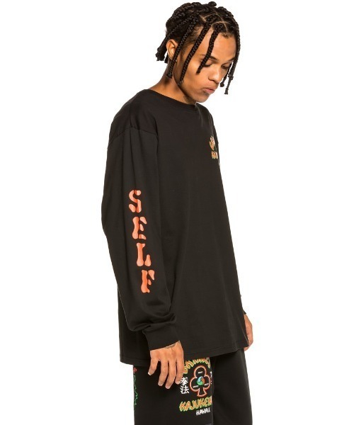GRIMEY(グライミー)の「GRMY(GRIMEY)/グライミー/Destroy Fear LongSleeve Tee(Tシャツ/カットソー・メンズ・ブラック/ホワイト・MEDIUM/LARGE/X-LARGE)」の8枚目の写真