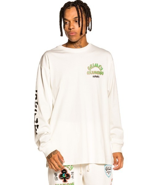 GRIMEY(グライミー)の「GRMY(GRIMEY)/グライミー/Destroy Fear LongSleeve Tee(Tシャツ/カットソー・メンズ・ブラック/ホワイト・MEDIUM/LARGE/X-LARGE)」の20枚目の写真
