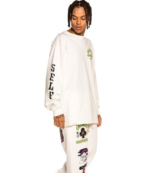 GRIMEY(グライミー)の「GRMY(GRIMEY)/グライミー/Destroy Fear LongSleeve Tee(Tシャツ/カットソー・メンズ・ブラック/ホワイト・MEDIUM/LARGE/X-LARGE)」の21枚目の写真