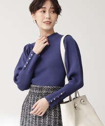 N.（N. Natural Beauty Basic） | ◆ボタンスリーブパワーショルダーニット(ニット/セーター)
