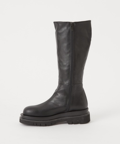 CIAOPANIC（チャオパニック）の「トラックソールロングブーツ（ブーツ・レディース・ブラック/ブラウン・24.5/23.5/23.5cm/24.5cm）」の3枚目の写真